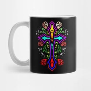 Day Of The Dead Cross Dia De Los Muertos Mug